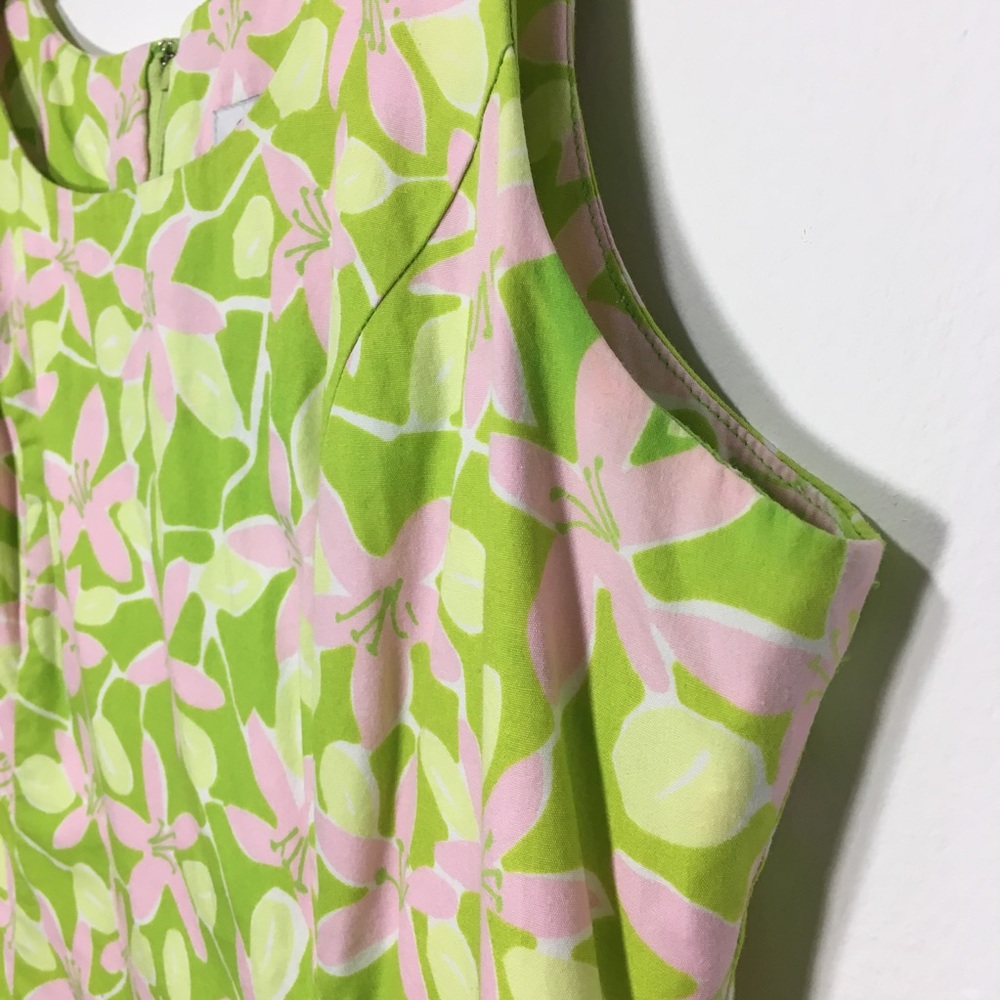Lilly Pulitzer pink and green floral Dress size 10